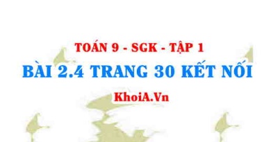 Bài 2.4 trang 30 Toán 9 Kết nối tri thức Tập 1